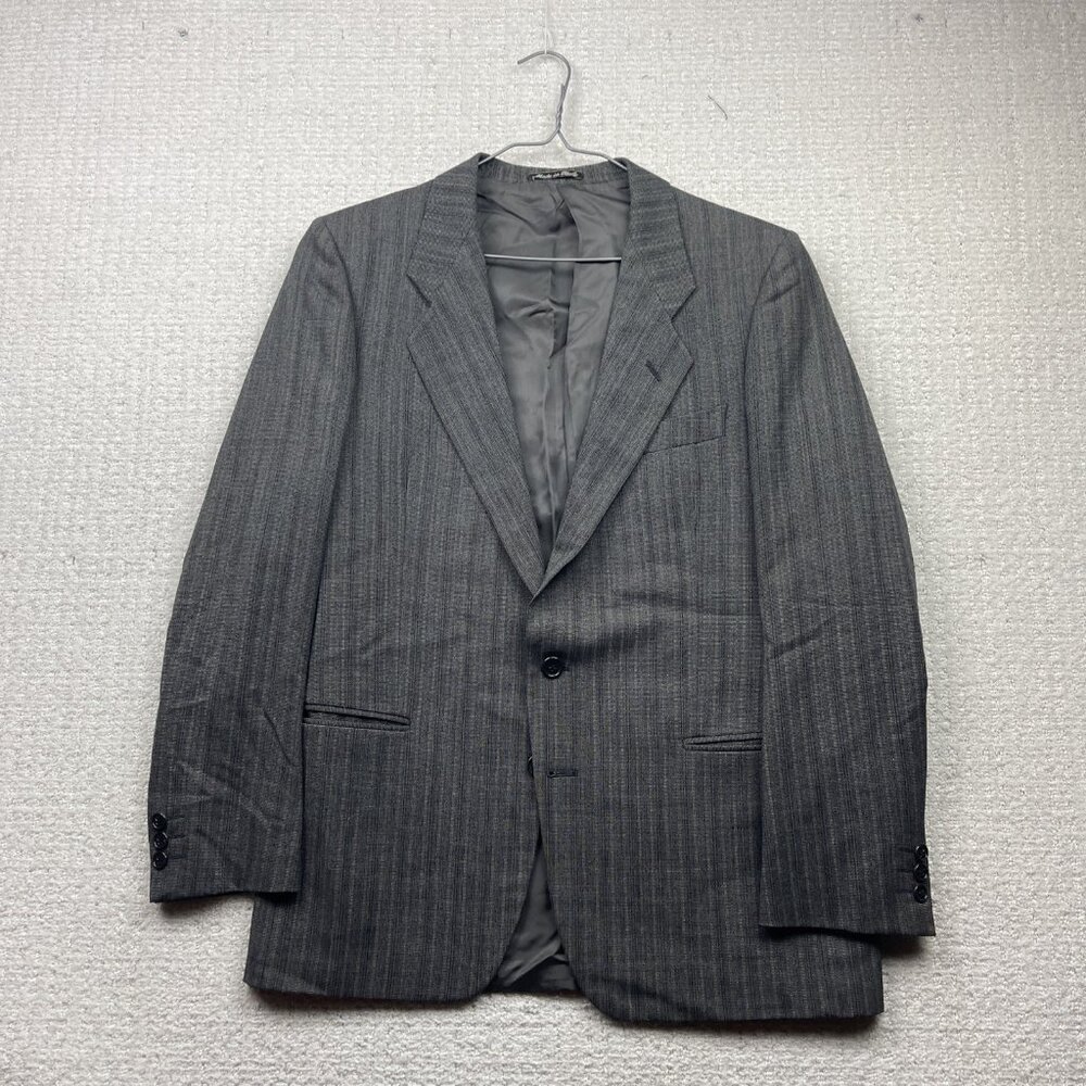 Vintage Mani by Giorgio Armani Charcoal Grey Wool Lined Sport Coat Blazer Read